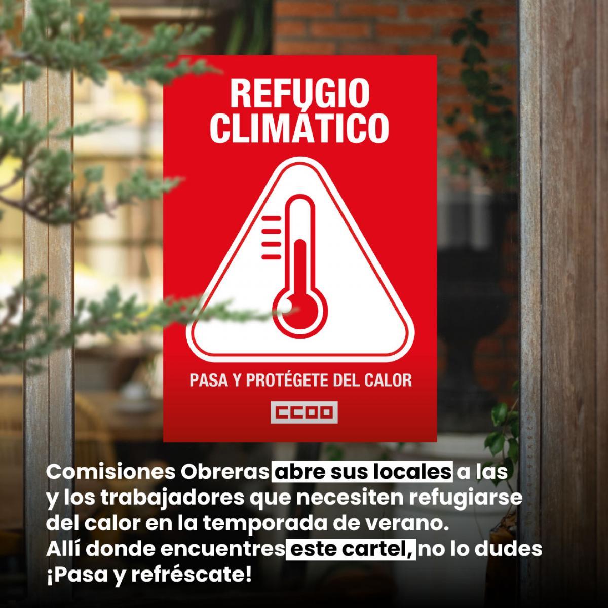 Cartel sede refugio climtico