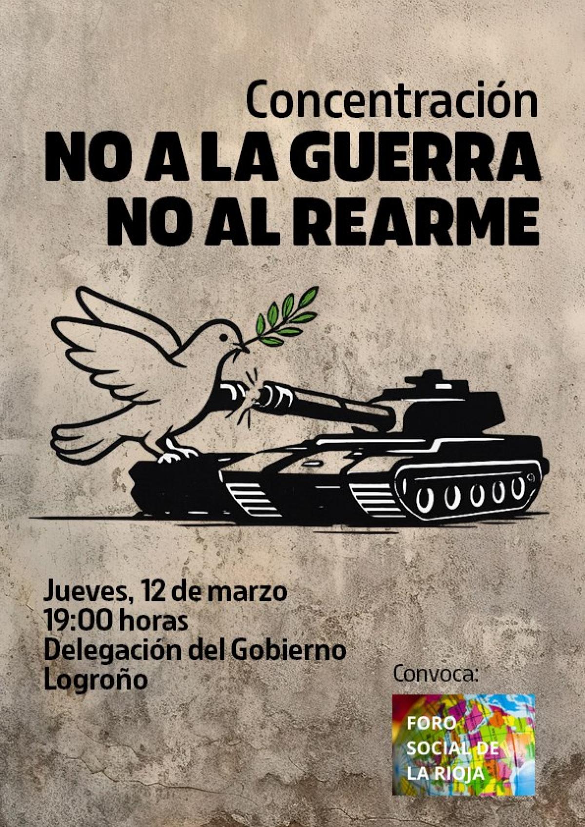 Cartel de la concentración del Jueves 12 de marzo