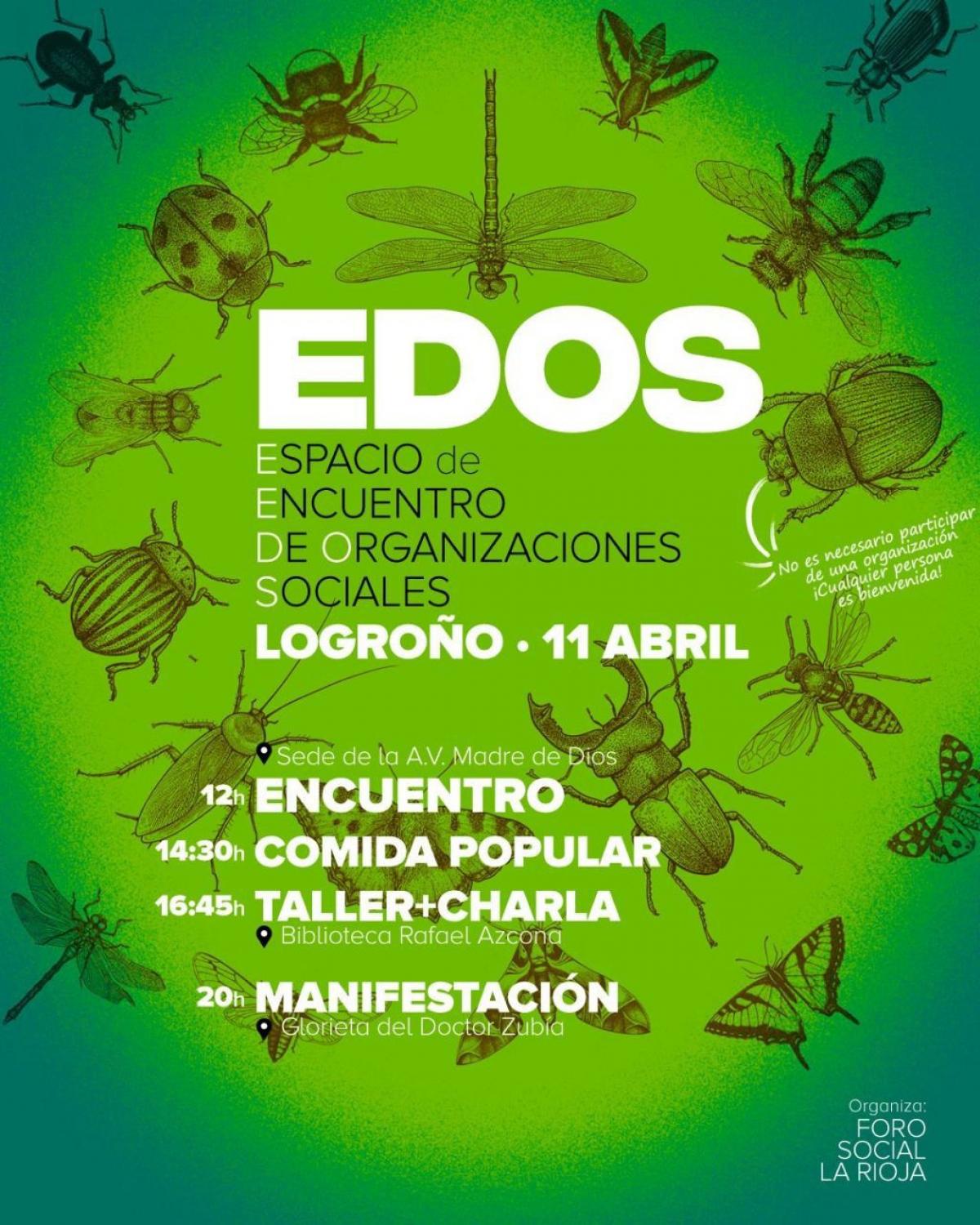 Cartel de la jornada del foro social de La Rioja