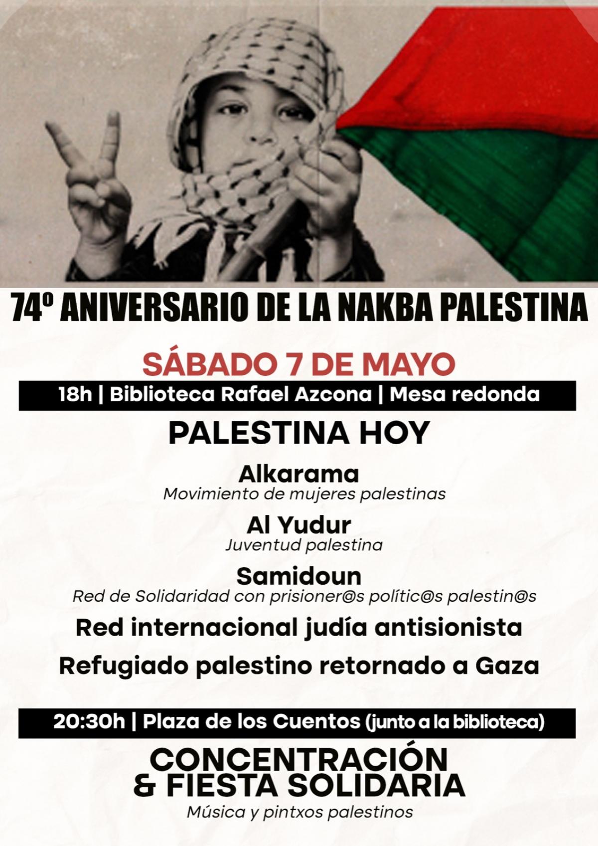 74 aniversario Nakba palestina