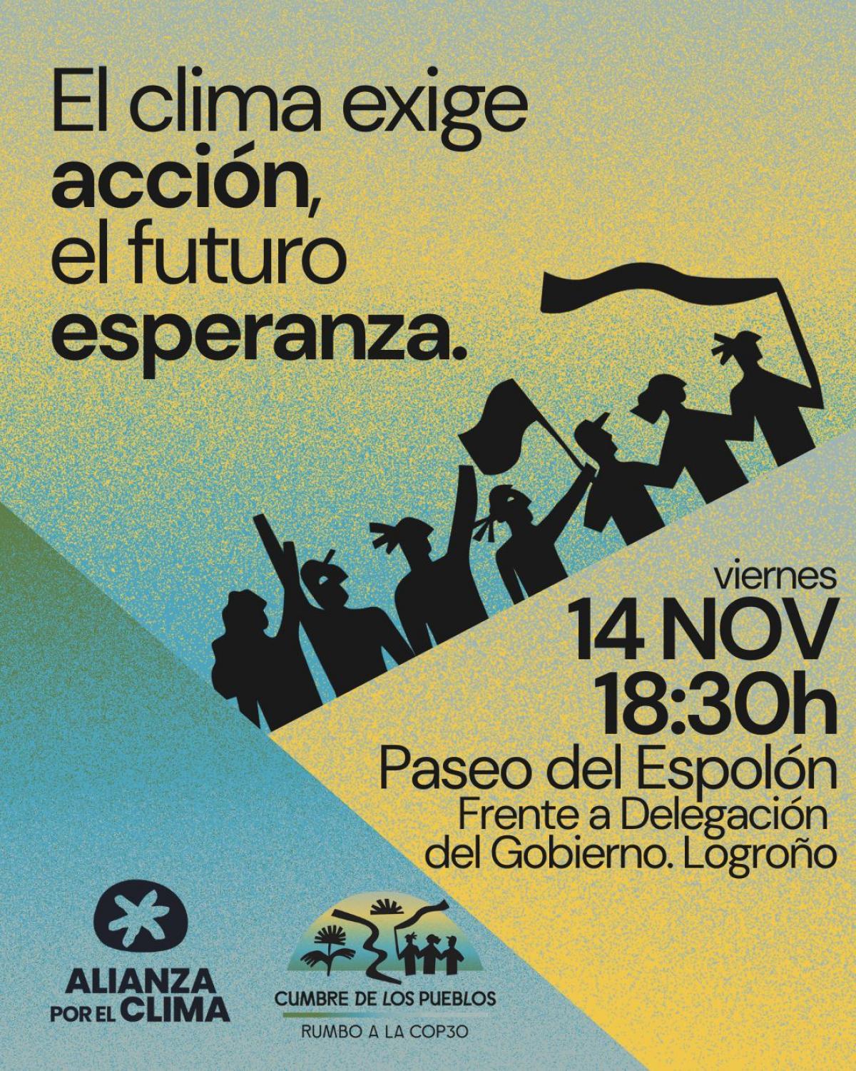 Cartel de la concentración de Alianza por el clima