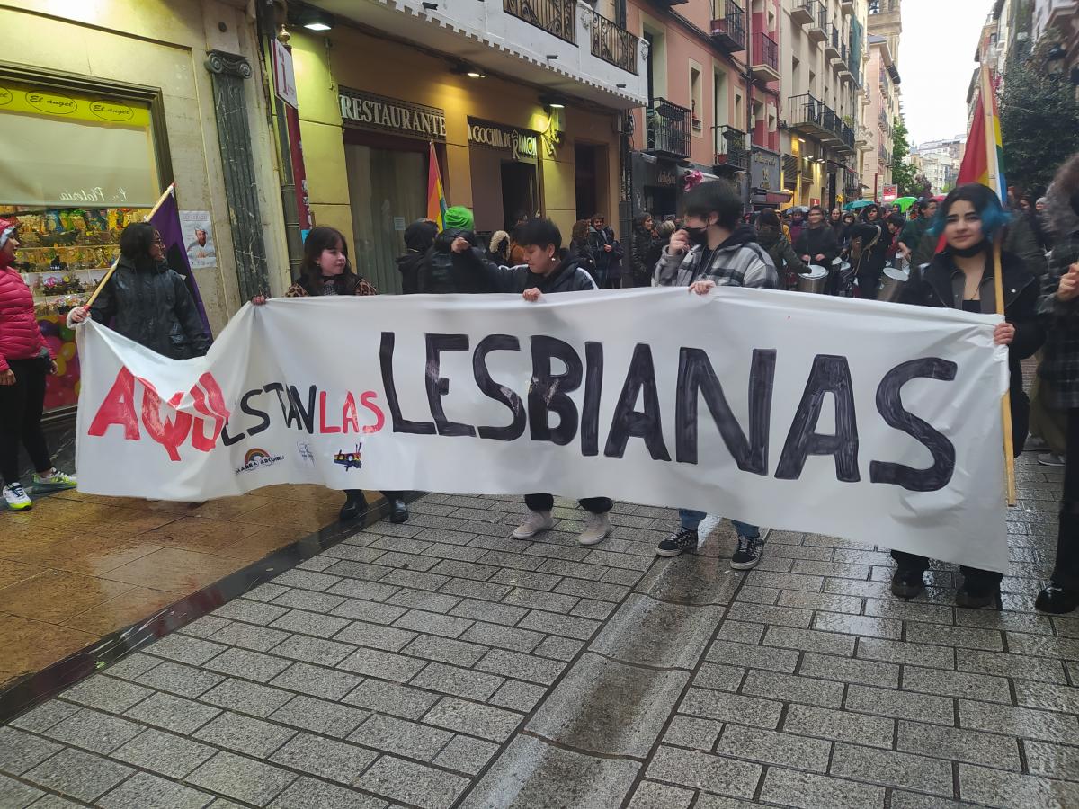 Manifestación en Logroño del colectivo Visibilidad Lésbica