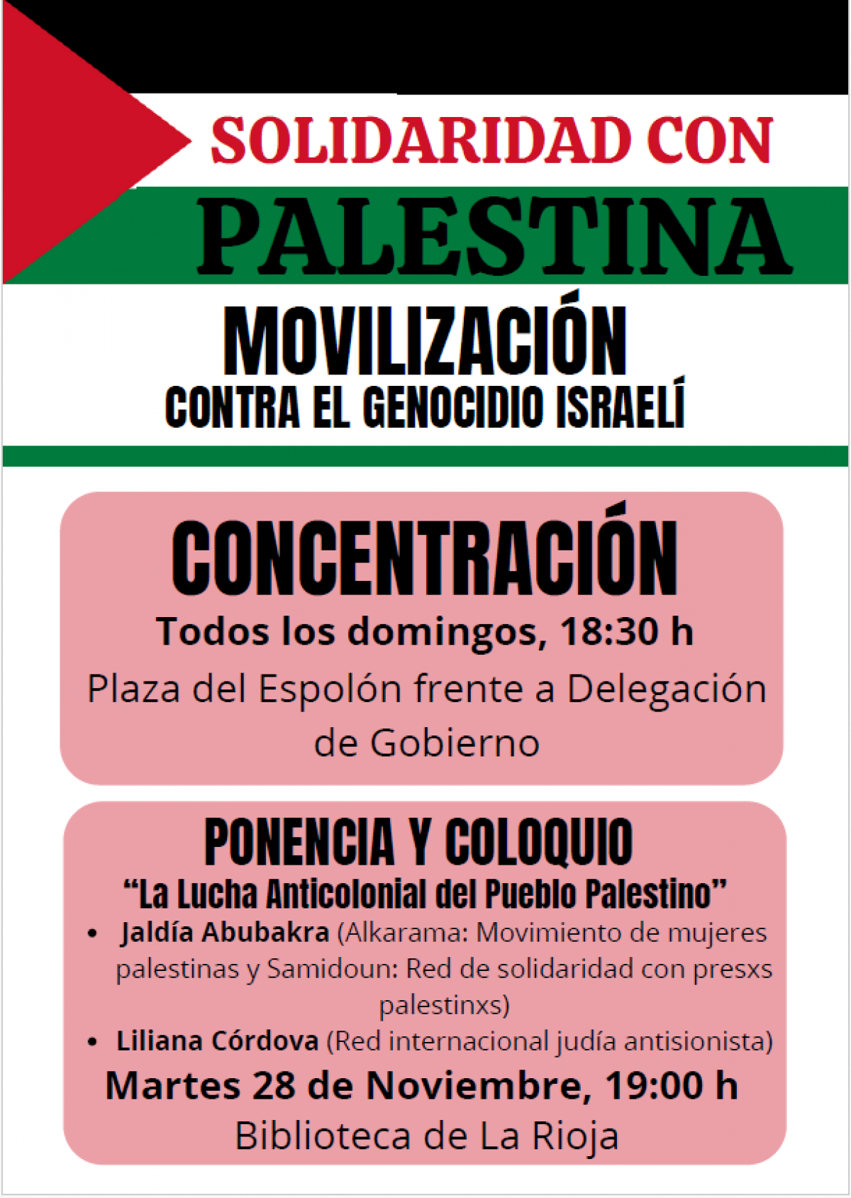 Proxima movilización pro Palestina