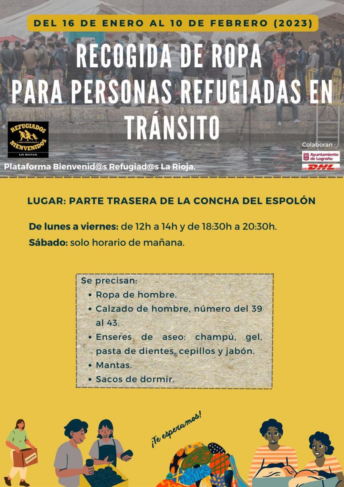 Recogida Plataforma bienvenidos refugiados de La Rioja